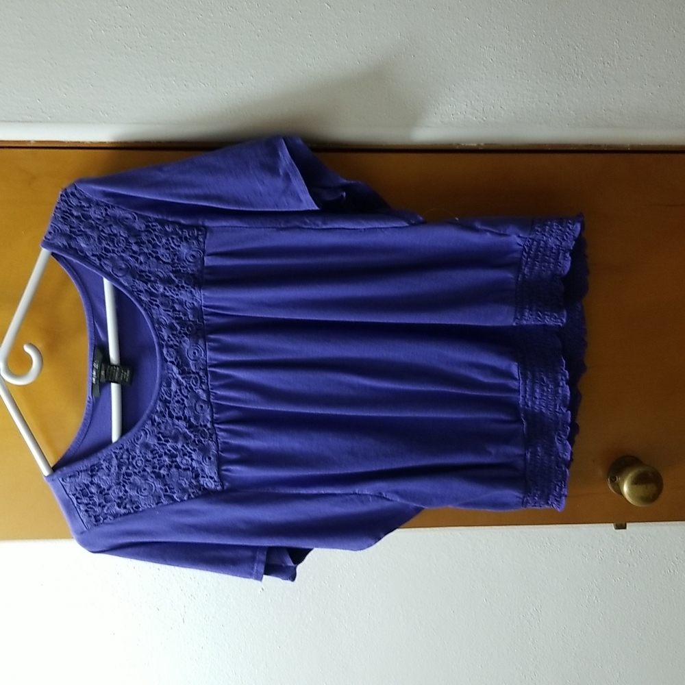 Style & Co Purple Petite Lg Top